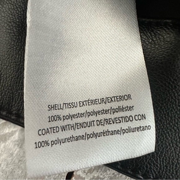 NWT-HALSTONBLACK Faux Leather Straight-Leg Pants - Picture 11 of 12